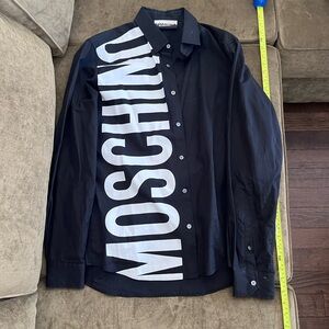 Moschino Black and White Button-Up Shirt